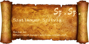Szatlmayer Szilvia névjegykártya