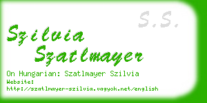 szilvia szatlmayer business card